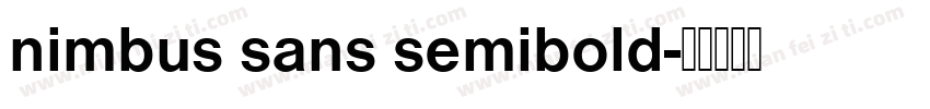 nimbus sans semibold字体转换